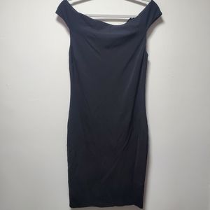 NWT Ted Baker Black Wiona Bardot Bodycon Dress Ted Size 4 Zipper LBD US Size 10